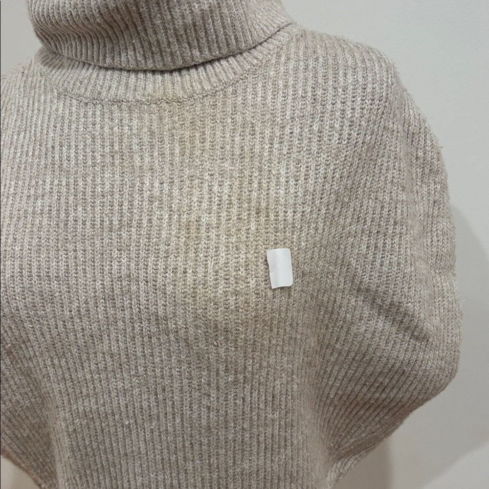 Splendid Blush Cream Knit Sleeveless Turtleneck Midi Dress - Picture 9 of 15